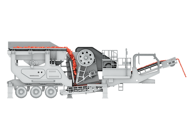轮胎移动颚式破碎站原理